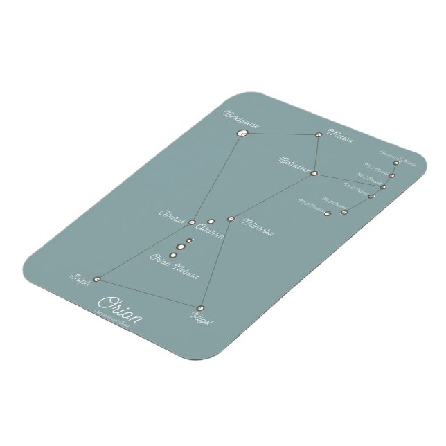 Orion Nebula Astronomical Chart Magnet (Left Side)