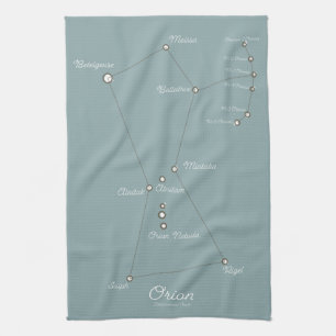 Orion Nebula Astronomical Chart Tea Towel