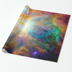 Orion Nebula Colourful Galaxy Wrapping Paper