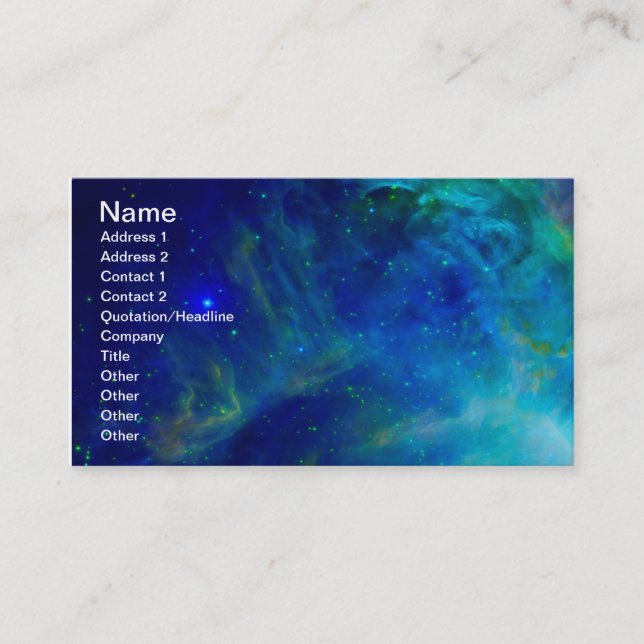 Orion Nebula cosmic galaxy space universe Business Card (Front)