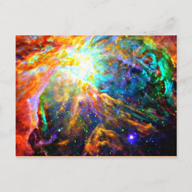 Orion nebula - emission nebula postcard (Front)
