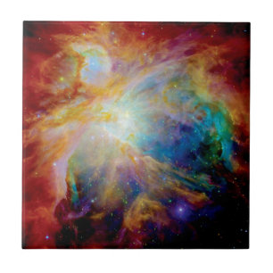 Orion Nebula Hubble Spitzer Telescope Space Photo Tile
