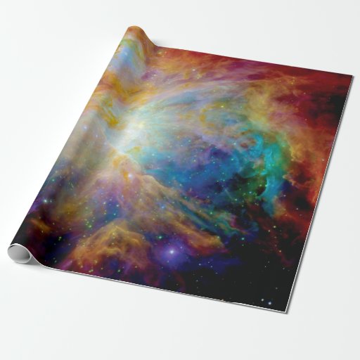 Image of Orion Nebula Hubble Spitzer Telescope Space Photo Wrapping Paper