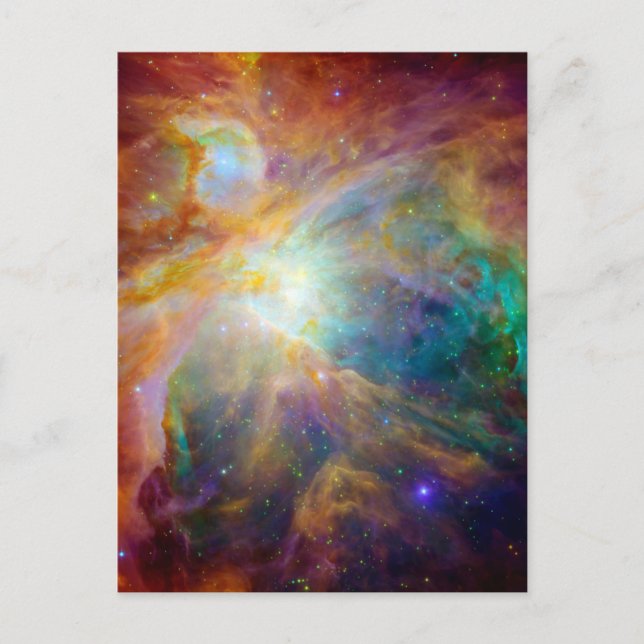 Orion Nebula (Hubble & Spitzer Telescopes) Postcard (Front)