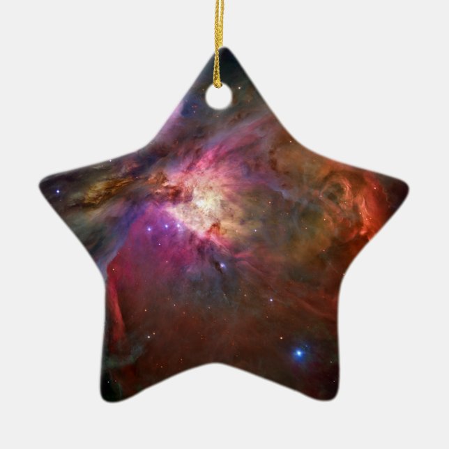 Orion Nebula (Hubble Telescope) Ceramic Tree Decoration (Front)