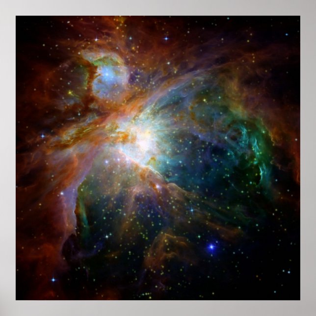 Orion Nebula reddish brown NASA Poster (Front)