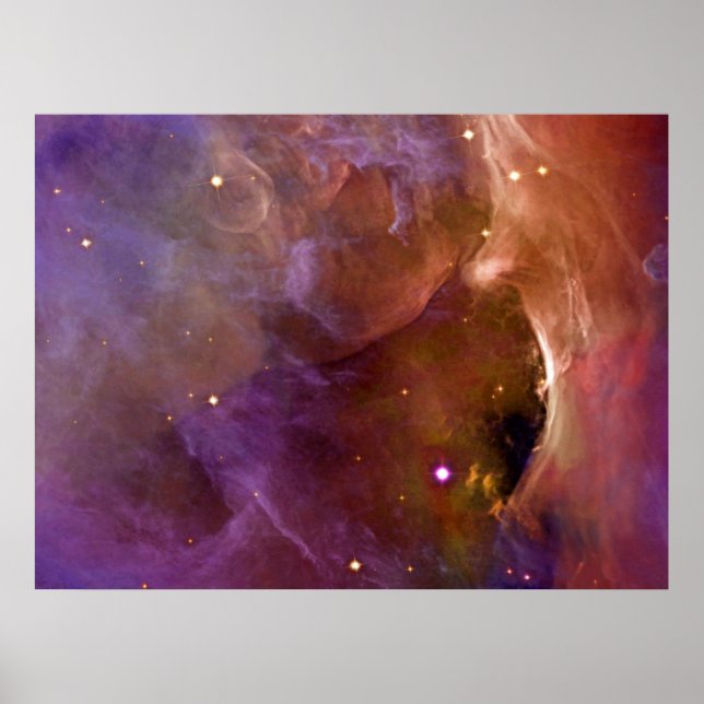 Orion Nebula salmon pink NASA Poster (Front)