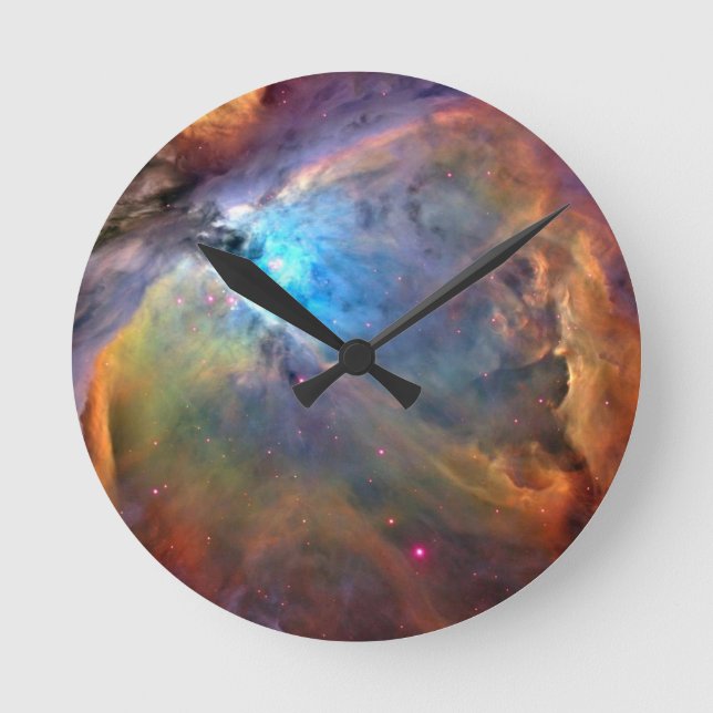 Orion Nebula Space Galaxy Clock (Front)