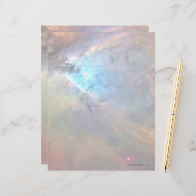 Orion Nebula Space Galaxy Custom Letterhead (Front/Back In Situ)