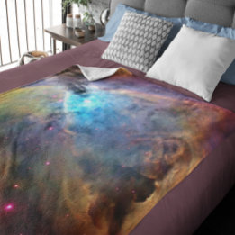 Orion Nebula Space Galaxy Fleece Blanket