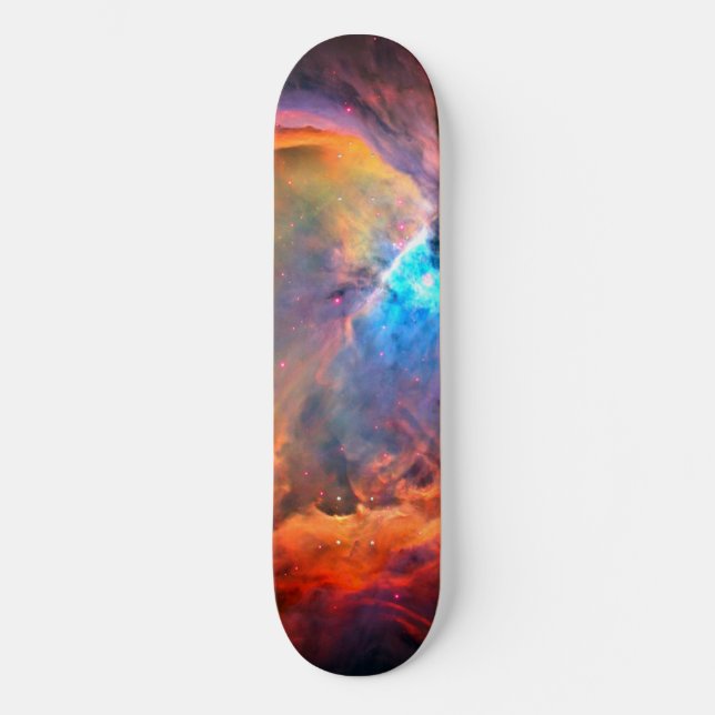 Orion Nebula Space Galaxy high contrast Skateboard (Front)