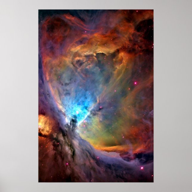 Orion Nebula Space Galaxy low contrast Poster (Front)