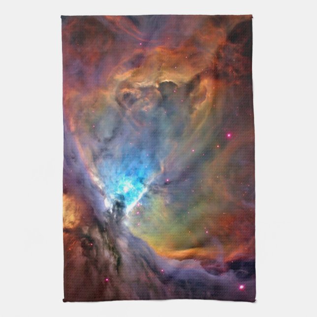 Orion Nebula Space Galaxy low contrast Tea Towel (Vertical)