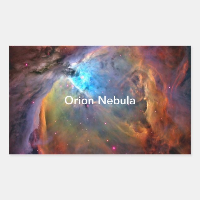 Orion Nebula Space Galaxy Rectangular Sticker (Front)