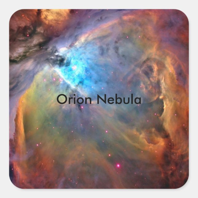 Orion Nebula Space Galaxy Square Sticker (Front)