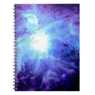 Orion Nebula Turquoise Periwinkle Lavender Galaxy Notebook