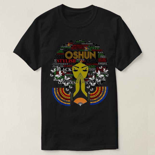 Orisha Oshun  Goddess of Divinity, Femininity And  T-Shirt (Design Front)