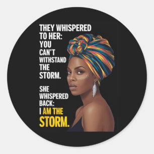 Orisha Oya I Am The Storm - Black History Month Si Classic Round Sticker