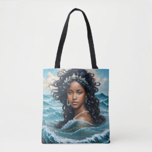 Orisha Yemaya African Goddess Painting Tote Bag