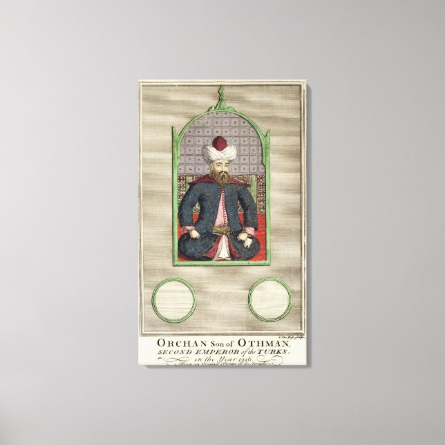 Orkhan (c.1288-c.1362) son of Osman, Second Empero Canvas Print (Front)