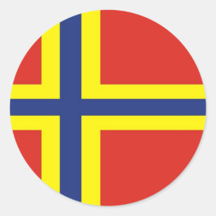 orkney country flag great britain united kingdom classic round sticker