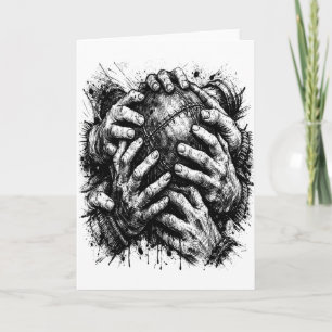 Orkney Dark Art Ink Illustration – Grasping Hands Card