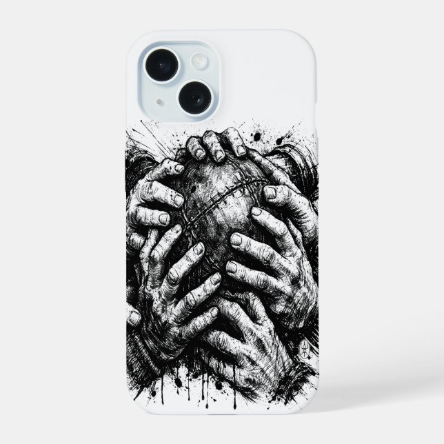 Orkney Dark Art Ink Illustration – Grasping Hands  iPhone 15 Case (Back)