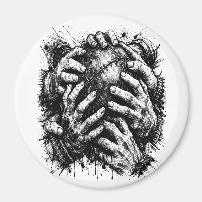 Orkney Dark Art Ink Illustration – Grasping Hands  Magnet (Front)