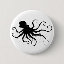 Orkney Dark Ink Illustration – Grasping Octopus