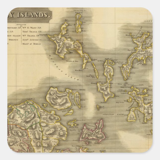 Orkney Islands Square Sticker (Front)