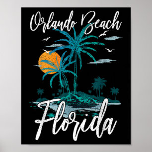 Orlando Beach Florida Family Vacation Palm Tree Su Poster