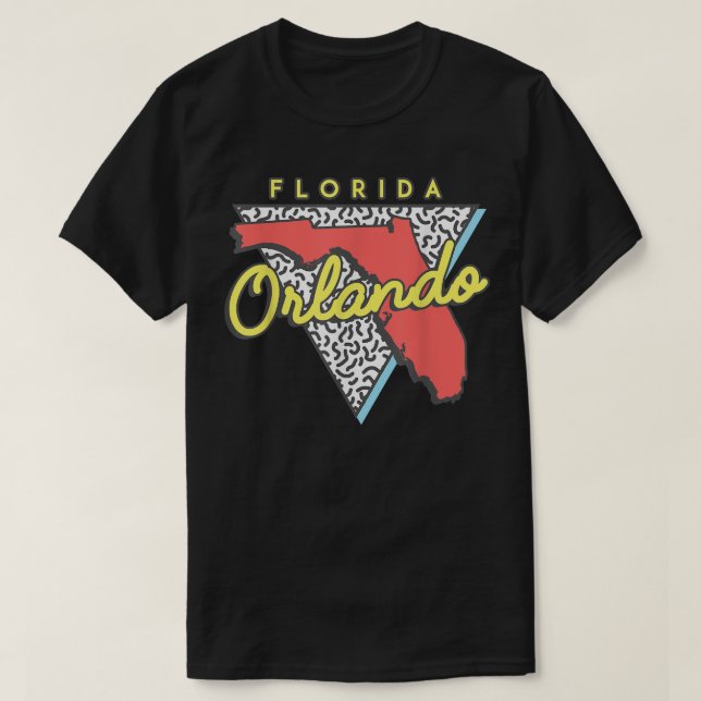 Orlando Beach Florida T  Souvenirs 80s Design  T-Shirt (Design Front)