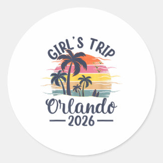 Orlando Beach Girls Trip 2026 Classic Round Sticker