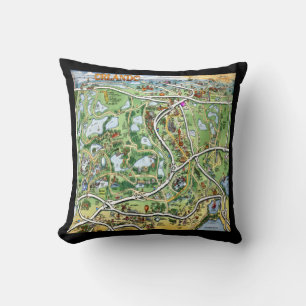Orlando Cartoon Map Cushion
