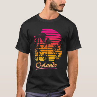 Orlando Cool 80s Palm Trees Summer Sunset T-Shirt