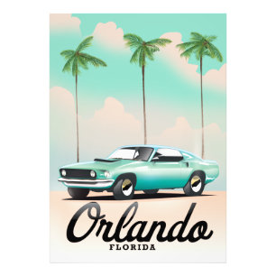 Orlando Dusk Florida travel poster