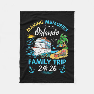 Orlando Family Trip 2026 Making Memories Vacation Fleece Blanket
