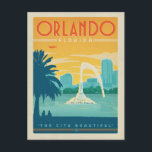 Orlando, FL Postcard<br><div class="desc">Anderson Design Group is an award-winning illustration and design firm in Nashville,  Tennessee. Founder Joel Anderson directs a team of talented artists to create original poster art that looks like classic vintage advertising prints from the 1920s to the 1960s.</div>