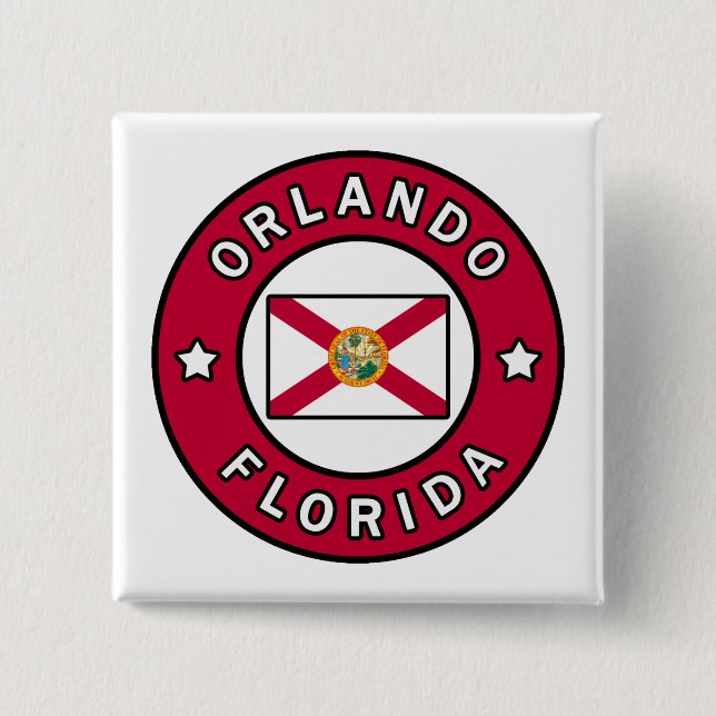 Orlando Florida 15 Cm Square Badge (Front)