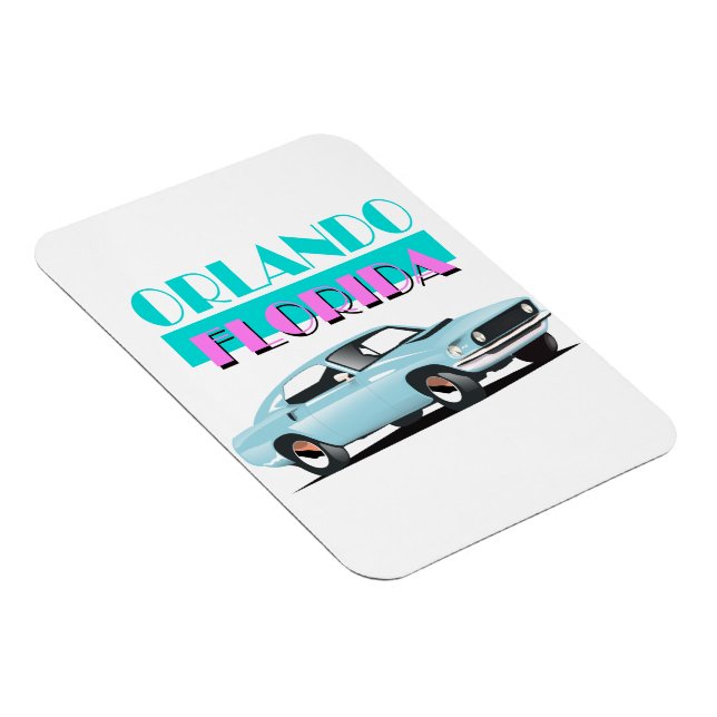 Orlando Florida 80s poster Magnet (Right Side)