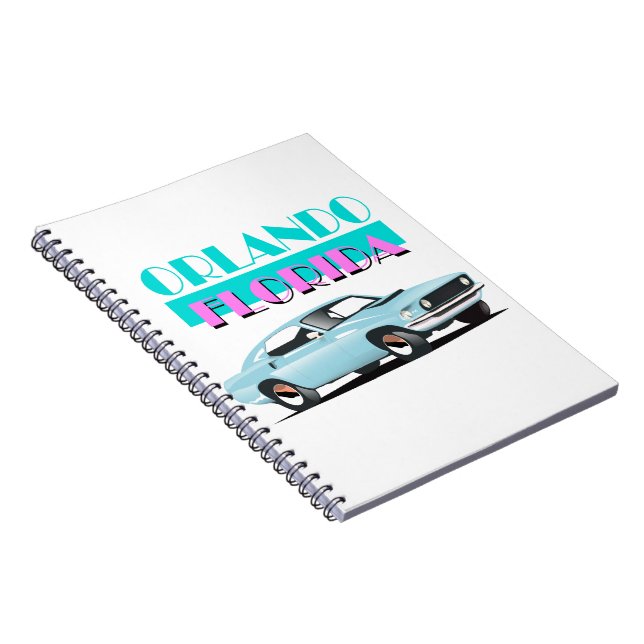 Orlando Florida 80s poster Notebook (Right Side)