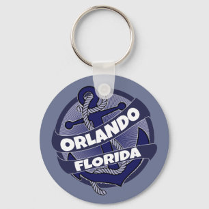 Orlando Florida anchor swirl keychain