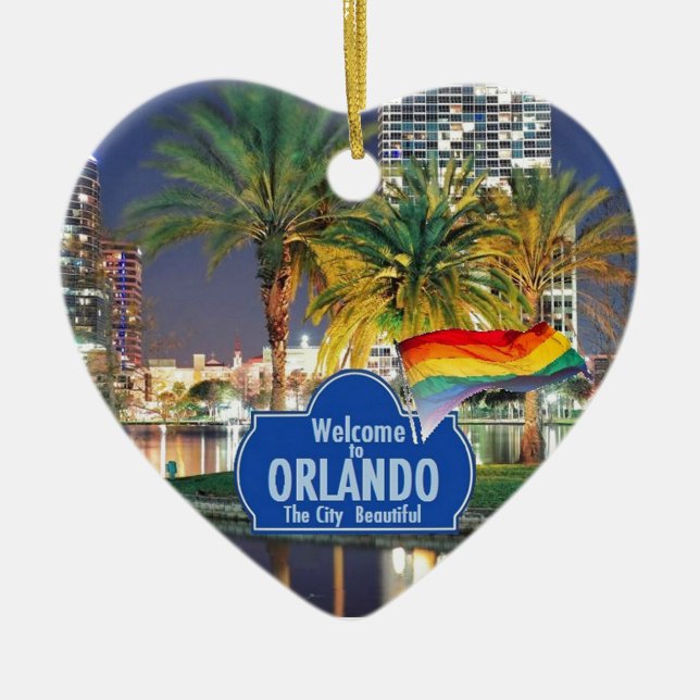 Orlando FLORIDA Ceramic Tree Decoration (Front)
