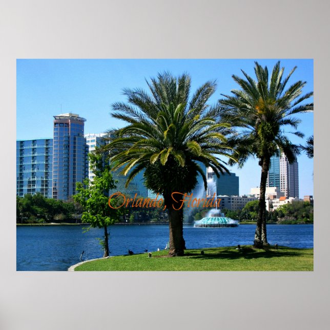 Orlando Florida Cityscape Poster (Front)