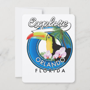 Orlando Florida Explore retro logo.