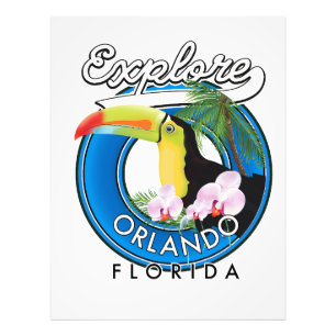 Orlando Florida Explore retro logo. Photo Print