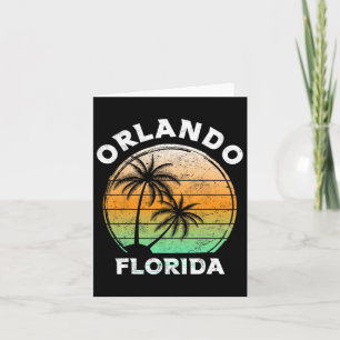 Orlando Florida Fl Miami Vibes Beach Sunshine Stat Card