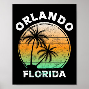 Orlando Florida Fl Miami Vibes Beach Sunshine Stat Poster