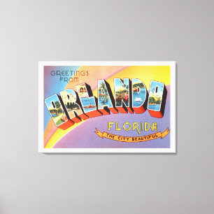 Orlando Florida FL Old Vintage Travel Souvenir Canvas Print