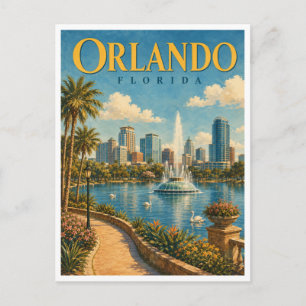 Orlando Florida Lake Eola GeoSaga Postcard